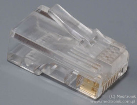 Wtyk RJ45 nieekranowany na kabel płaski 100szt
