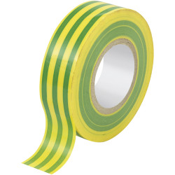 TruComponents 524757 Electrical tape Green/Yellow (L x W) 20 m x 19 mm