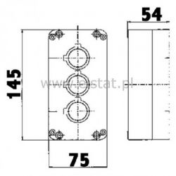 Kaseta sterownicza 3 przyciskowa szara Giovenzana