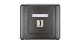 Flexi Gniazdo Pojedyncze Usb-Aa 3.0 Grafitowy 11Fgusb-5
