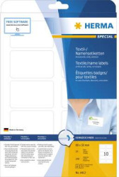 Herma 4412 Etykiety z nazwami 80 x 50 mm Jedwab octanowy biały 250 szt. Z możliwością usunięcia Drukarka Laserowa, Druka