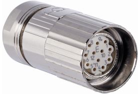 DOS-2312-G złącze M23, 12 stykowe, żeńskie na kabel, przyłącze lutowane, SICK, 6027538
