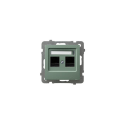 Gniazdo komputerowe podwójne kat. 5e MMC GPK-2G/K/m/84 zielony mat AS Ospel