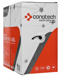 Kabel LAN U/UTP kat.6 Conotech UV ŻEL