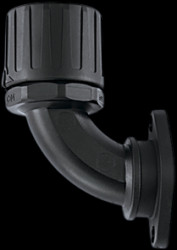 Hose screw fitting, 42 mm, PA, IP66, black, (L) 100 mm, 166-22404