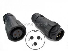 Złącze hermetyczne kpl. (wt+ gn) 3 PIN IP68