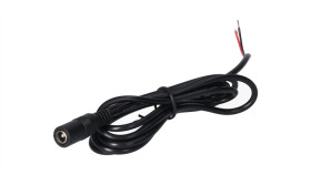 Gniazdo Dc 5.5X2.1 Przewód Czarny 150Cm 22Awg