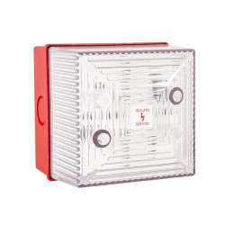 Sygnalizator 48 V DC Migające Przezroczysty Montaż ścienny Ksenon