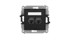 Icon Mechanizm Gniazda Komputerowego Podwójnego 2Xrj45, Kat. 8, Ekranowane,...