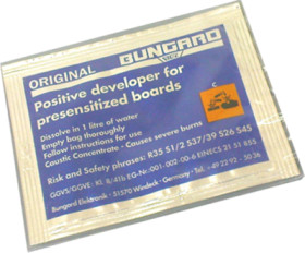 Developer for photo positive coated panels, bag for 1.0 l of water, Bungard ALUCOREX