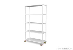 Regał magazynowy metalowy spawany na kółkach 1800x1000x500 mm