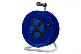 Rozgałęźnik na bębnie metalowym GRANDE-320 4x230V IP44 + termik + kontrolka