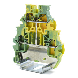 Listwa zaciskowa uziemienia 24 → 10 AWG żyły: 1 Zielony, żółty Sprężyna RS PRO