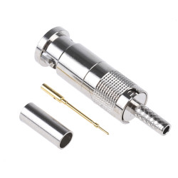 Złącze koncentryczne Montaż na kablu Męski 75Ω typ złącza Złącze Micro BNC 0 to 6GHz Połączenie zagniatane typ kabla