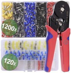 Quadrios 22T008 22T008 Zestaw - zaciskarka końcówki kablowe 0.25 do 10 mm² z zestawem końcówek kablowych