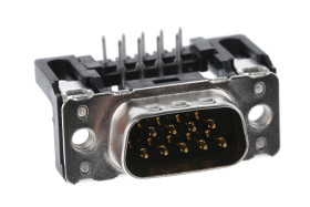 Złącze D-Sub 9-pinowe Męski Kąt Proste Przewlekany raster 2.74mm Złoto