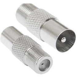 Adapter - przejściówka F gniazdo / TV wtyk antenowy