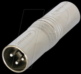 NA3MM Adapter XLR plug/plug, 3-pin