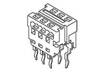 Molex 905841322 Listwa kołkowa, żeńska, do wbudowania, standardowa, piny: 22, 1 szt.