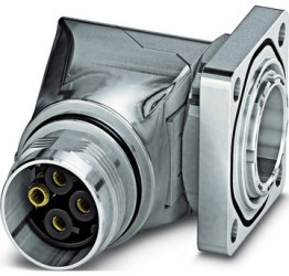 Surface mount socket, 5 pole, crimp connection, angled, 44423086