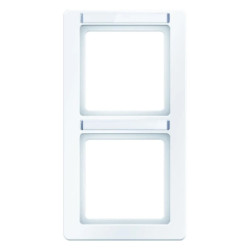 Berker Q.1 Ramka 2-krotna pionowa z polem opisowym śnieżnobiały aksamit Q.1 10126019