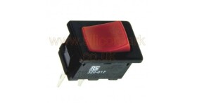 Rocker on-off switch SPST (H8600VBAAT) red - Arcolectric