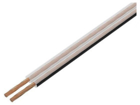 PKT0026AC Przewód głośnikowy typu TLYp 2x1mm2 linka Cu przezroczysty 150VAC