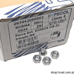 093442060002 NUT M6/DIN934 NUT PECOL