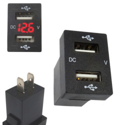 Ładowarka USB 12-24V /5V 3.1A RED +VOLTOMIERZ