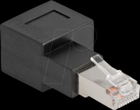 87864 RJ45 plug to RJ45 jack Adapter Cat.6A 90° right angled