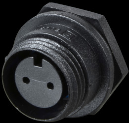 PX0412/02S Connector, front panel, 2-pin, socket