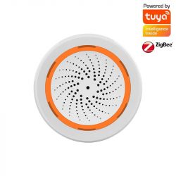 Syrena Alarmowa Zigbee Tuya Pomiar Temperatura Wilgotność