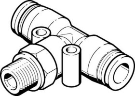 Złączka pneumatyczna Wciskane 16 mm Wciskane 16 mm Festo Adapter gwintowany teowy G 1/2 męskie