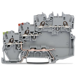 Kostka zaciskowa na szynie DIN WAGO poziomy: 3 24 → 16AWGWciskany zacisk Cage Clamp TOPJOB S