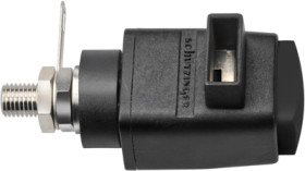 Quick pressure clamp, black, 300 V, 16 A, solder connection/cable lug, nickel-plated, SDK 5230 / SW