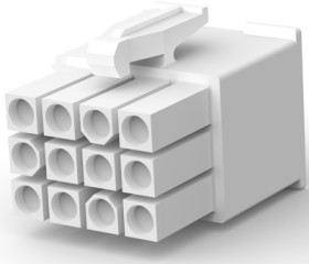 Plug housing, 12 pole, pitch 4.2 mm, straight, natural, 172170-1
