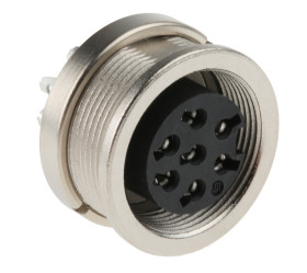 Złącze okrągłe 7-pinowe M16 Panel Gniazdo binder Żeńskie IP40 680