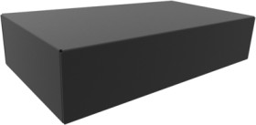 Steel enclosure, (L x W x H) 229 x 127 x 51 mm, black (RAL 9005), 1441-14BK3
