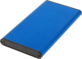 Aluminum enclosure, (L x W x H) 120 x 70 x 12 mm, blue, IP54, 1455A1202BU
