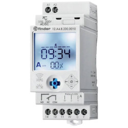 Finder 12.A4.8.230.0010 DIN Rail timer 230V AC/DC Week settings
