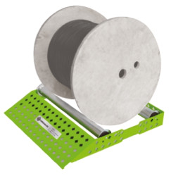 Bęben do kabli liczba półek 1 Stal platerowana cynkiem Rolka bębna kablowego 710 x 605 x 95mm Greenlee