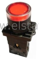 Przycisk chwilowy czerwony podś.moc.plastik ( NO)