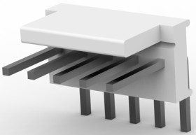 Pin header, 5 pole, pitch 2.54 mm, angled, natural, 640455-5