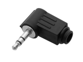 Wtyk JACK 3.5mm stereo kątowy