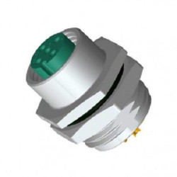 Złącze wielostykowe przemysłowe 4-pinowe M12, panelowe Gniazdo Amphenol Industrial