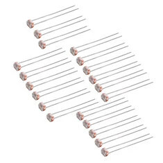 200szt Opornik Fotoelektryczny Rezystor Zależny Od Światła LDR 5MM Element Przełącznika Fotoelektrycznego Detektor Fotograficzny