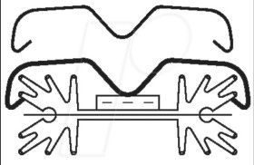 THF-104 Transistor retaining clip/spring to SK-104, TO-220/TO-247/TO-3P