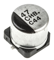 Kondensator 47μF 16V dc SMD Panasonic 6.3 (Dia.) x 5.8mm