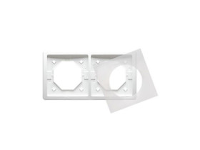 SIMON BASIC STANDARD Ramka 2 podwójna uniwersalna z kompletem uszczelek IP44 biała BMR2B/11 KONTAKT SIMON