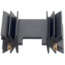 Extruded heatsink, (L x W x H) 25.4 x 45 x 12.7 mm, 8.2 K/W, black anodized, SK 409 25,4 STC T0 220